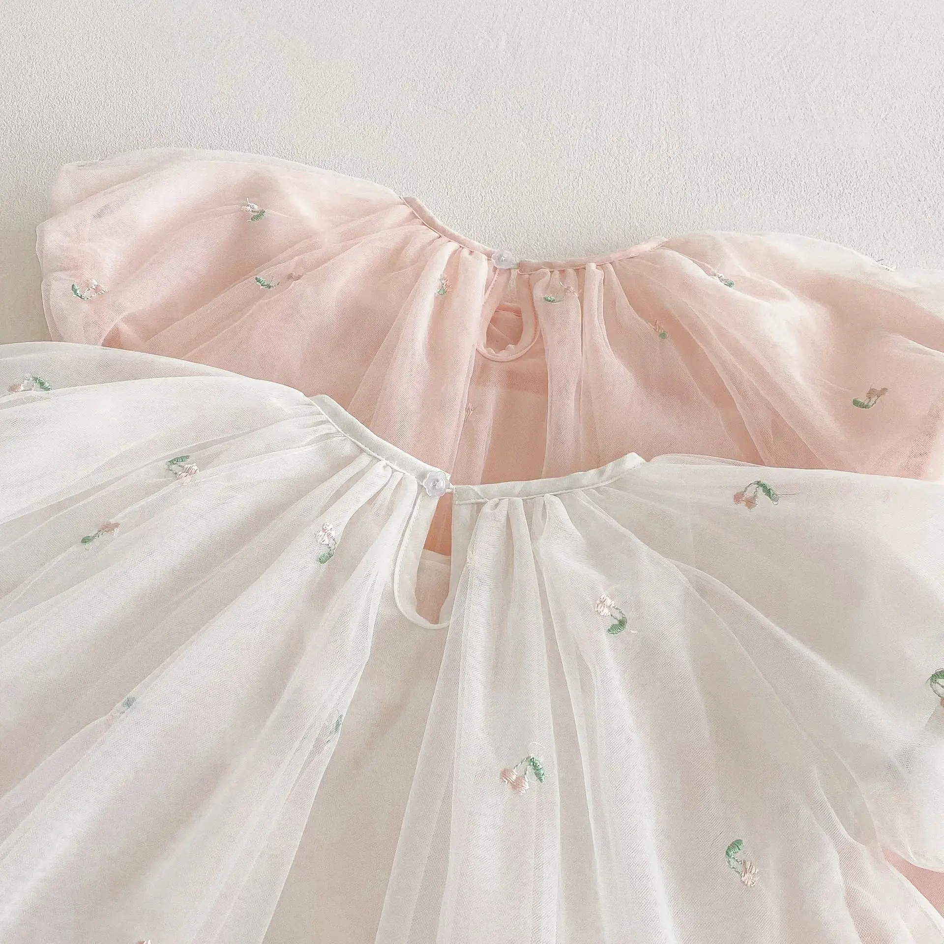 Summer New Girls Princess Dress Lightweight Breathable Korean Sweet Style Embroidery Dress For Girls
