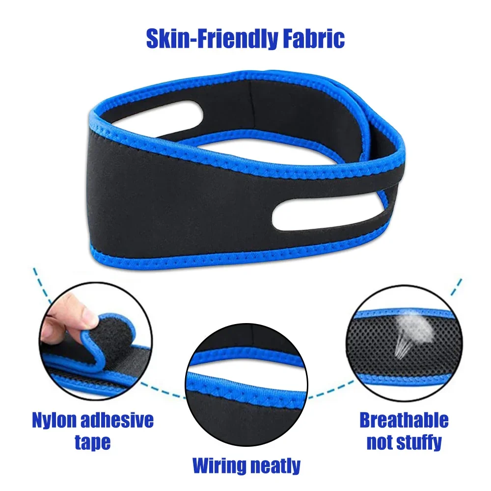 1PCS Anti Snore Stop Snoring Chin Strap Belt Anti Apnea Jaw Solution Sleep Support Apnea Belt Mouth Guard for Better Breath Tool 4