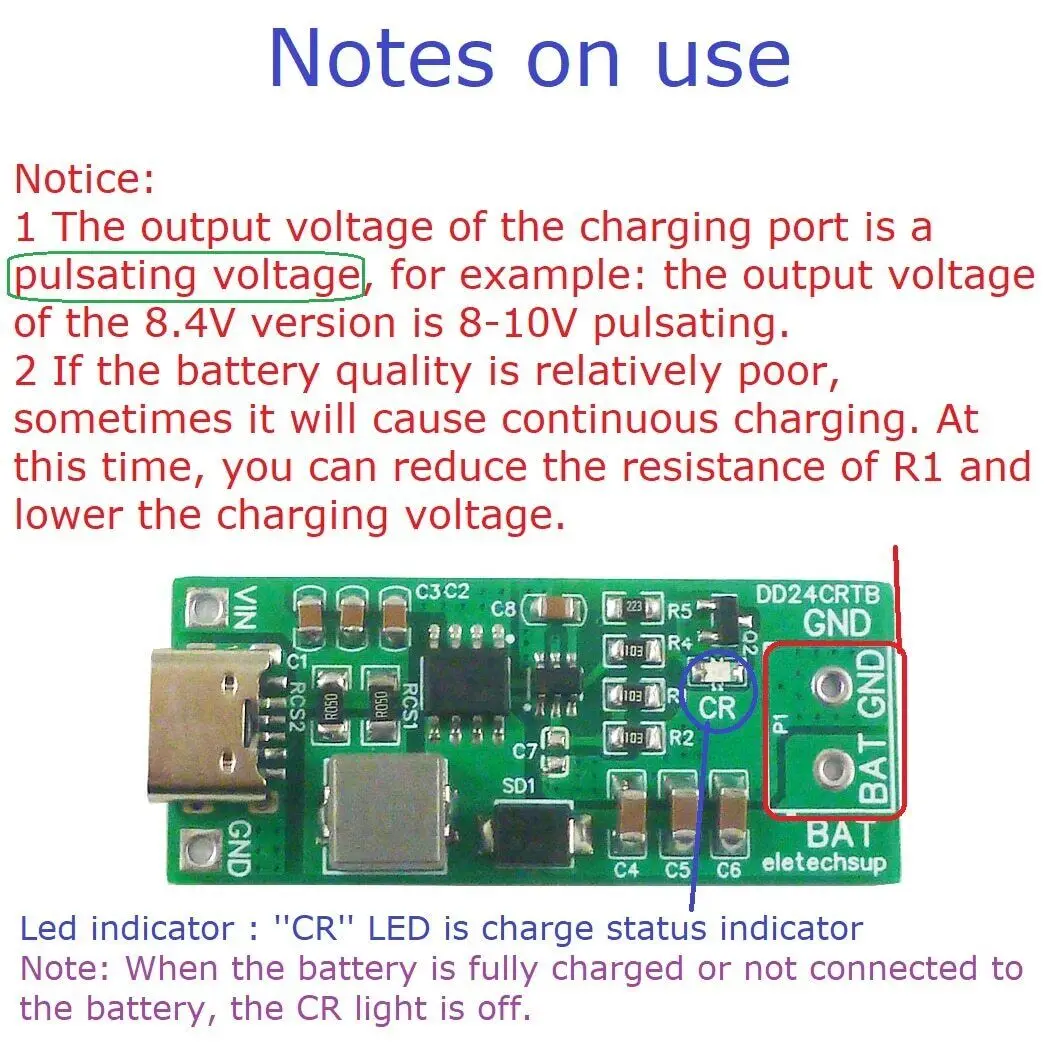 Type-C Boost 5S 5Cell 1A 2A 3A 5-16V TypeC Multi-cell 21V Step-up Boost Charger for 18650 battery charger