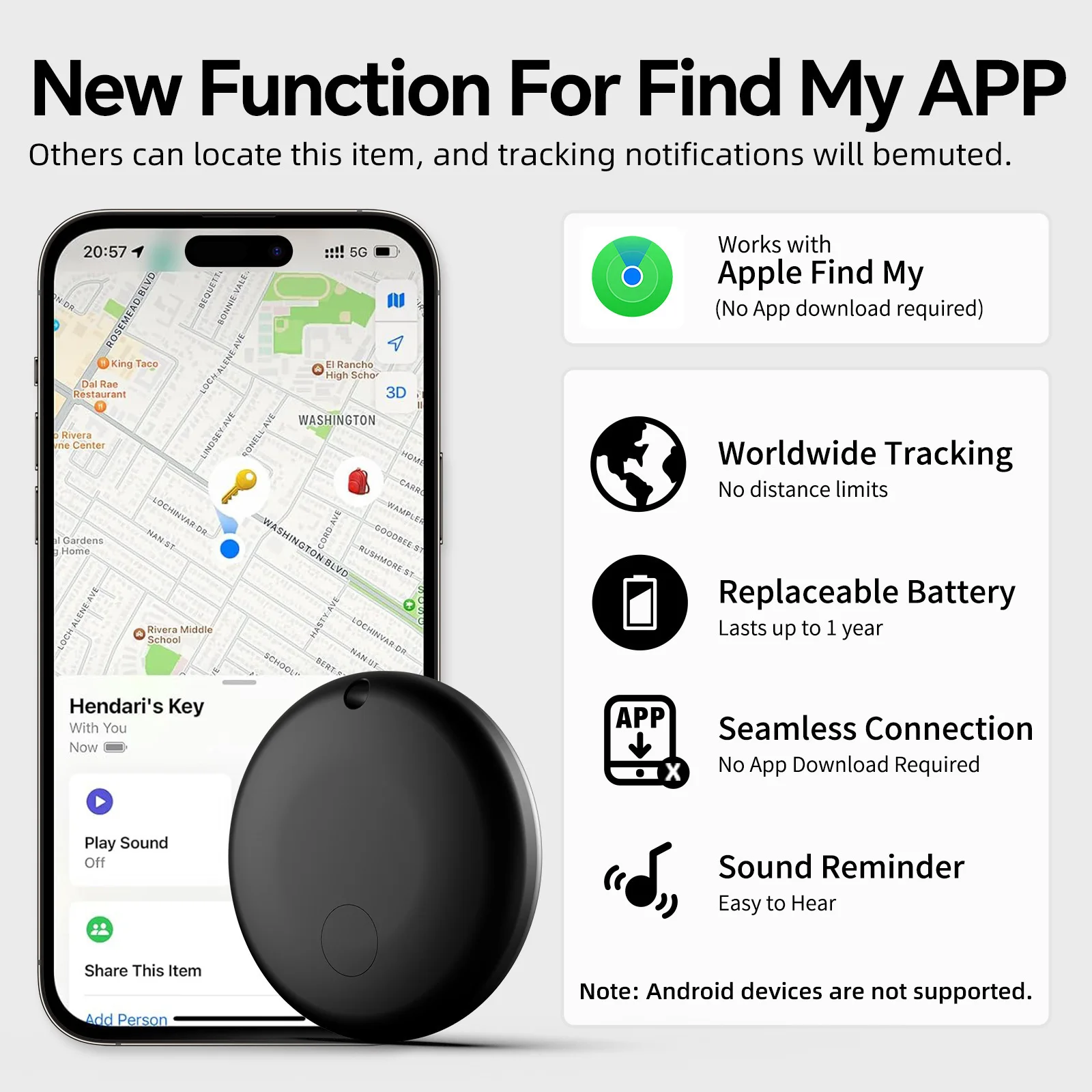 Airtag Bluetooth Locator Tag for Apple FindMy Anti-Lost Device for Elderly Kids Portable Global Positioning Anti-Loss Tracker bluetooth tracker bluetooth finder