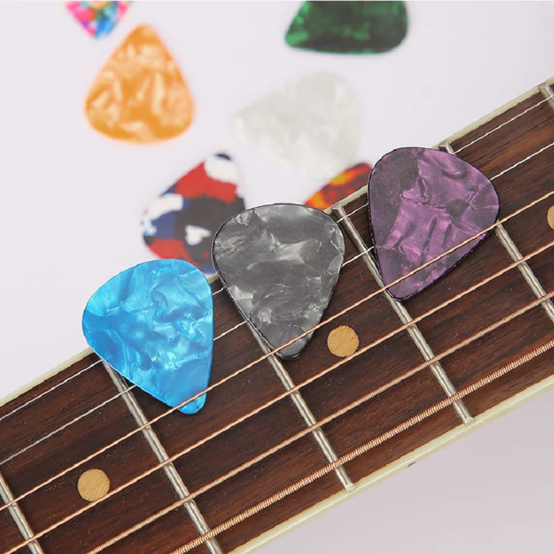 100Pcs Multicolour Guitar Accessories Not Easily Deformed 0.46mm Shape Stability Ukulele Paddles Good Quality Guitar Pick