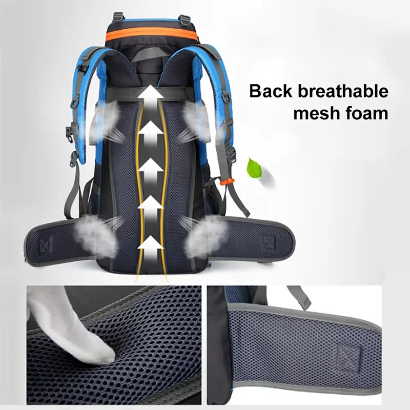 70L Camping Backpack Travel Bag Climbing Men Women Hiking Trekking Bag Outdoor Mountaineering Sports Bags Hydration Luggage Pack 3