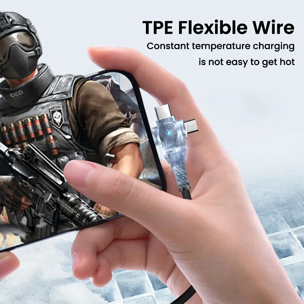 High-Power Universal Fast Charging Cable with Dual USB-C Connectivity