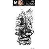 Size:208x95mm New Waterproof Animal, Terrifying Temporary Tattoo Tiger Head Totem Tattoo Sticker 4