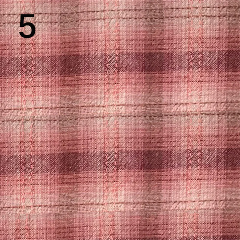 50*140CM Weiche Plaid Jacquard Japanische Garn Gefärbt Baumwolle Stoff Handgemachte DIY Professionelle Quilten Baumwolle Patchwork Stoffe – Detail 3
