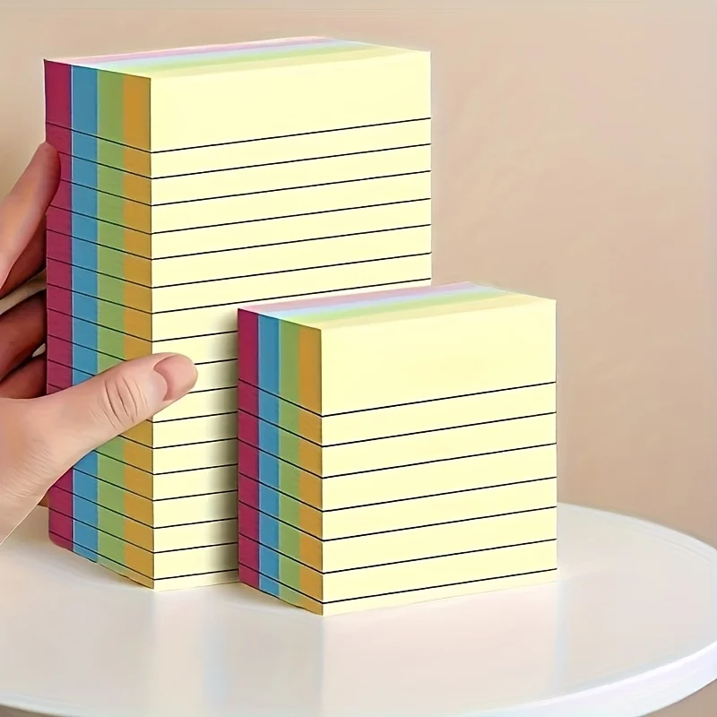 Colorful Sticky Notes Pad - 100 Pages Tear-Off Memo Notepads for Home Office School