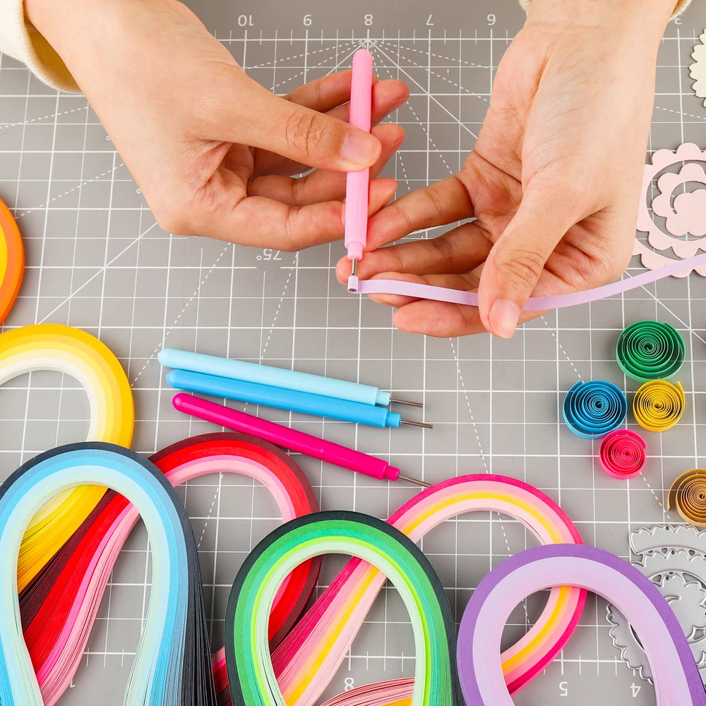 Set Di 3 Strumenti Per Quilling Carta: Ago, Pinzetta E Penna A Fessura - Fai Da Te