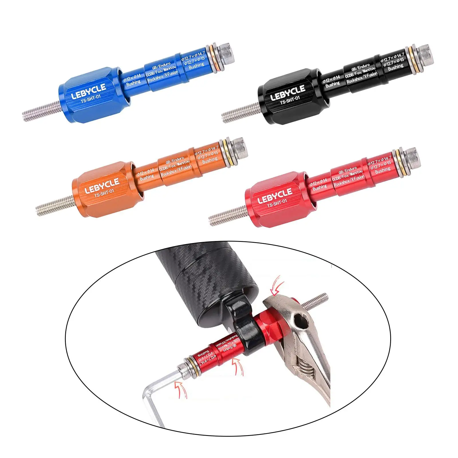 MTB Rear Shock Eyelet Bushing Removal Install Tool for Mountain Road