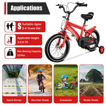 Children's Bicycle 2-11 Years Old Bicycle Student Child Bicycle 14 Inch Kids Bike High Quality 2