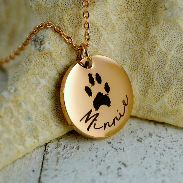 You Left Paw Prints On Our Hearts, Custom Photo, Luxury Heart Necklace -  PersonalFury