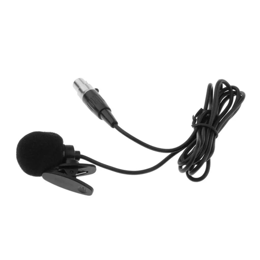 

1m Lavalier Mini Microphone Condenser Clip-on Lapel Mic Portable Wired High Quailty 3 Pin XLR Connector Lavalier Microphone