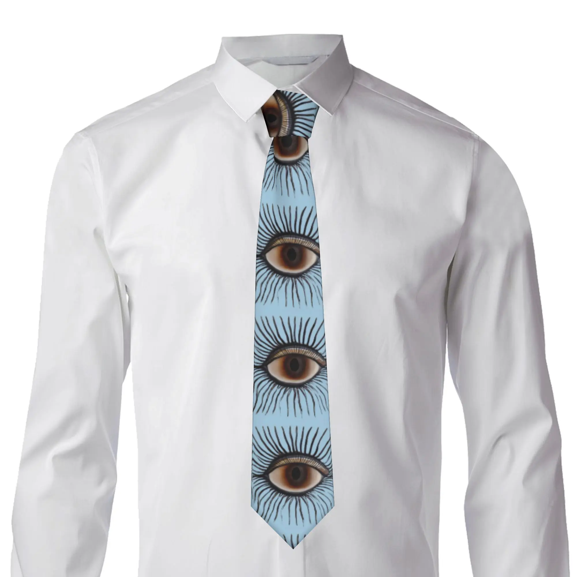 Creepy Eye Tie Illuminati 3D-Druck, klassische, elegante Krawatten für Männer und Frauen, Hochzeit, Party, Kragenkrawatte, Krawattenzubehör – Detail 4