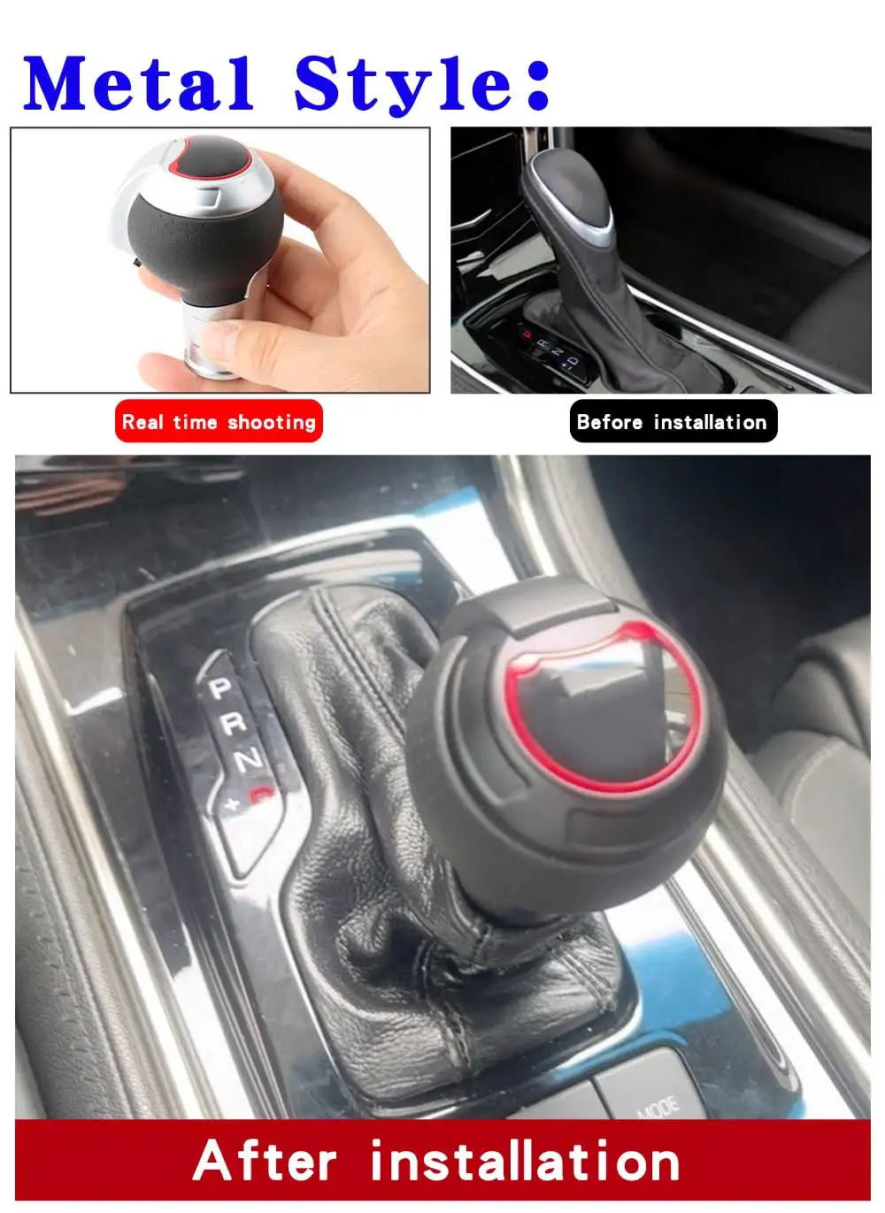 For Cadillac ATS XTS CT4 CTS SLS SRX Gear Shift Knob Head Shift Lever Gearbox Le