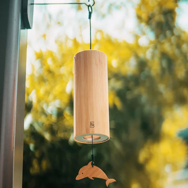 Home Bamboo Wind Chimes Windchime Windbell for Outdoor Garden Decoration Zen Meditation Relaxation Chord Hanging Wind Chimes 2