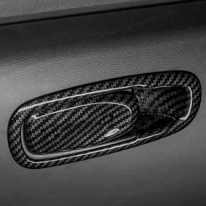 For Volvo Xc60 2018 2019 2020  Interior Co-Pilot Storage Box Door Handle Bowl Cover Decorative Stickers Cover Accessories