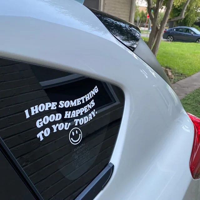 Positive Energy Happens To You Today Styling Decals Car Window Bumpers Tail Stickers Vinyl Accessories DIe Cut Auto Decoration