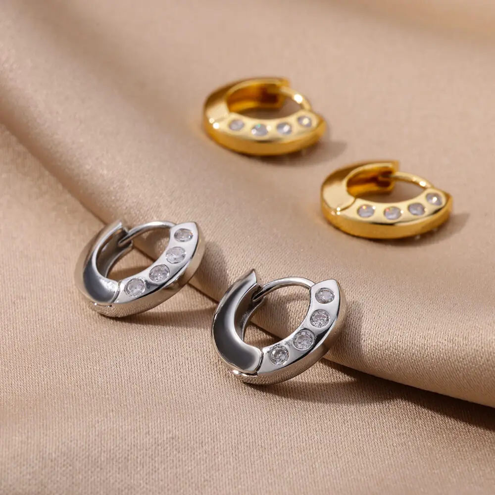 Argolas estrela e coração para mulher e menina joias de luxo_voghion.com