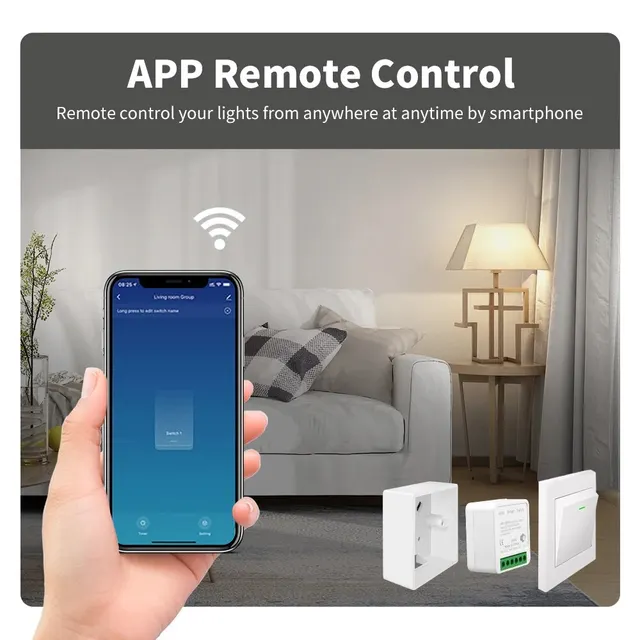 Tuya 16A WiFi Mini Smart Switch Module Support 2 Way Control Smart Home DIY Switches Smart Life APP for Alexa Google Home Alice 2