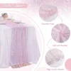 Glitter Iridescent Table Runner Holographic Mermaid Tail Scale Sequin 탁자 깃발  for Wedding Birthday Party Christmas Decoration 3