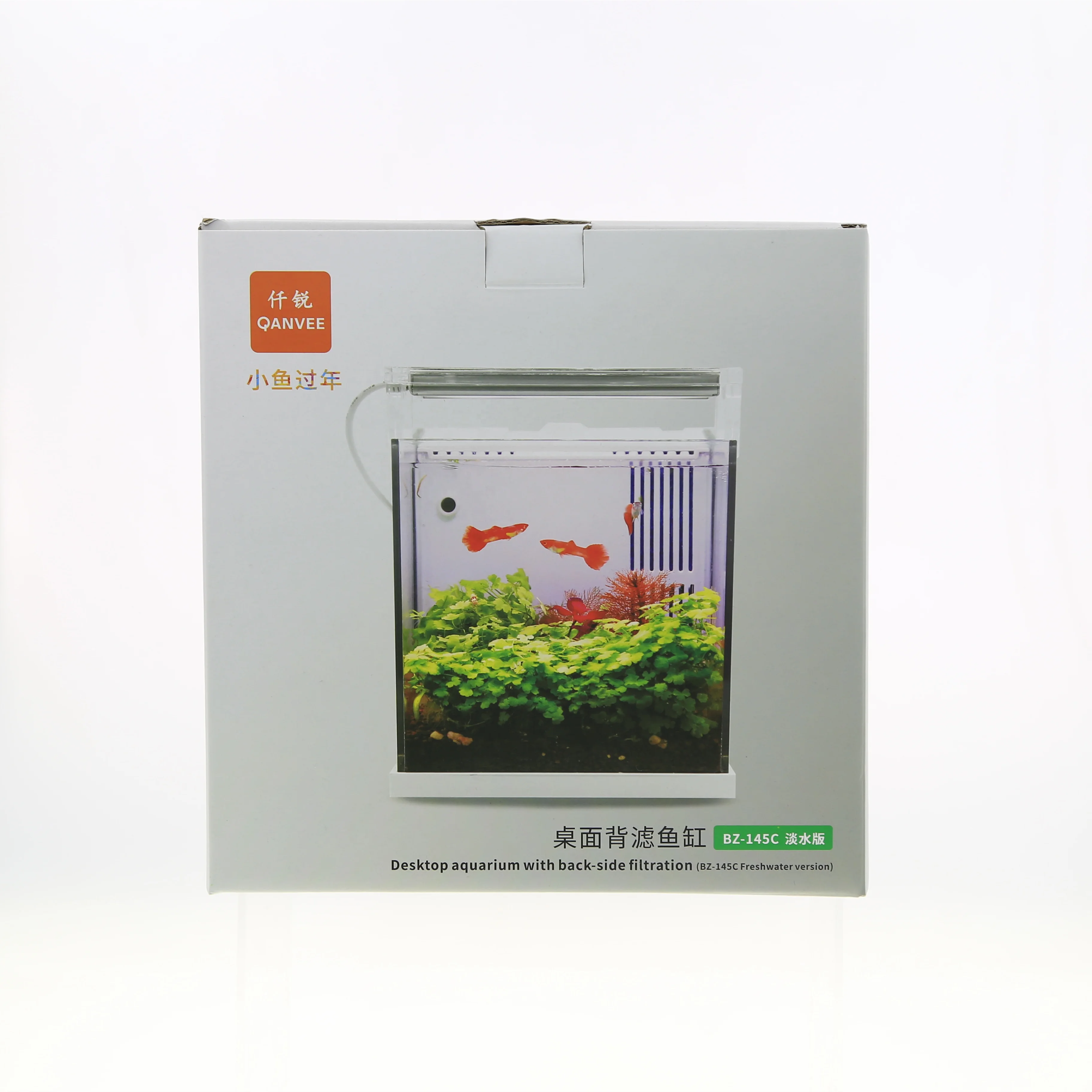 small-plastic-Fish-tank-LED-light-aquatic-light-acrylic-with-back-side-filtration-usb-interface-office.jpg Kis Műanyag Haltartály Led Lefi Vizsgálati Vizsgálati Akril, Hátoldalú Szűrés Usb Interfész Iroda Otthoni Dekorációja - Image 5