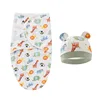 Newborn Baby Wrap Anti-Startle 2Pcs/Set Baby Swaddle Sleeping Cocoon Design 100%Cotton Baby Adjustable Blanket 0-6 Months 4
