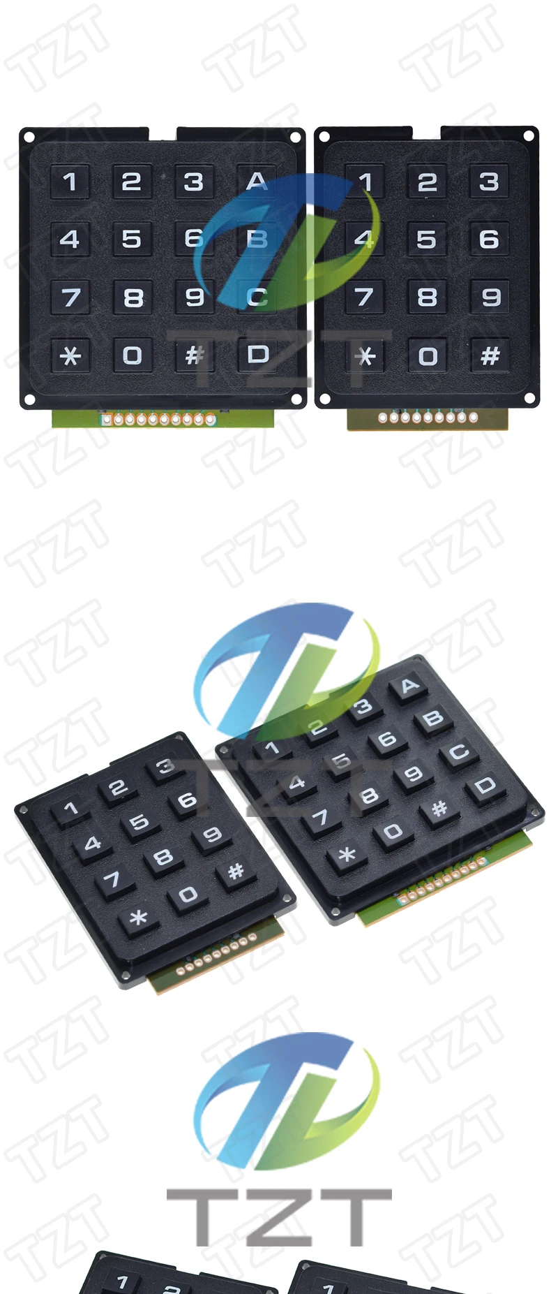 3*4 4*4 Matrix Schalter Tastatur Tastatur Array Modul ABS Kunststoff Tasten 4x4 3x4 12 16 Taste Taste Membran Schalter DIY Kit für Arduino – Detail 5