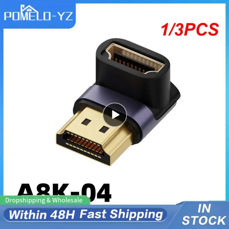 HDMI 호환 2.1 케이블 커넥터 어댑터, 270 90 도 각도, 암수 변환기, 케이..