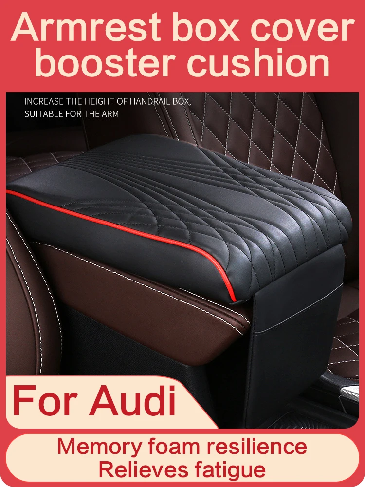 Adatto Per Audi Central Bracciolo Box Cuscino Booster A4 A6 A8 Q2L Q3 Q4 Q5 Q7 Q6 Q8 Manicotto Imbottito Per Gomito