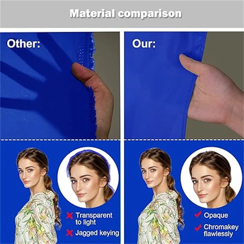 파란색 단색 배경 천으로 화면 사진 배경 Chromakey 사진 스튜디오 비디오 결혼식 홈 인테리어