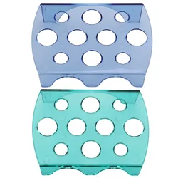 6pcs 9 Holes Tattoos Ink Cup Holder Light Color Material Good Color Material Holder Ink Cups Holder Color Cup Base Supply Wholes