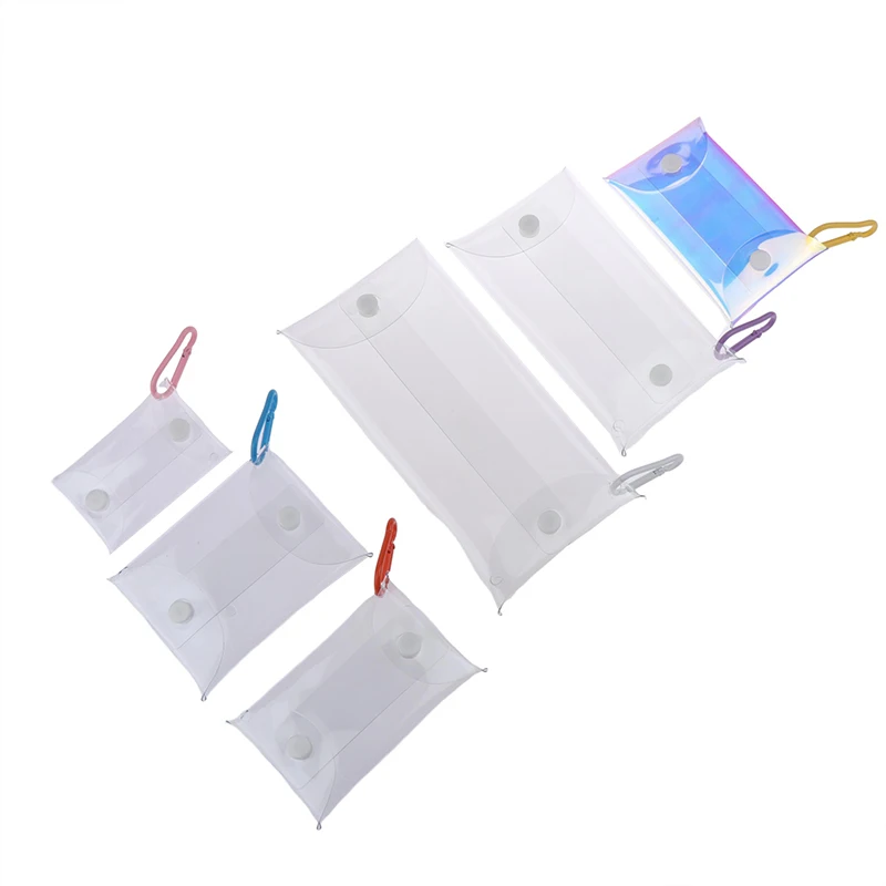 Mini Anime Doll Display Bag Transparent Coin Purse Keychain Pendant Square Pouch Organizer Key Lipstick Earphone Storage Bag