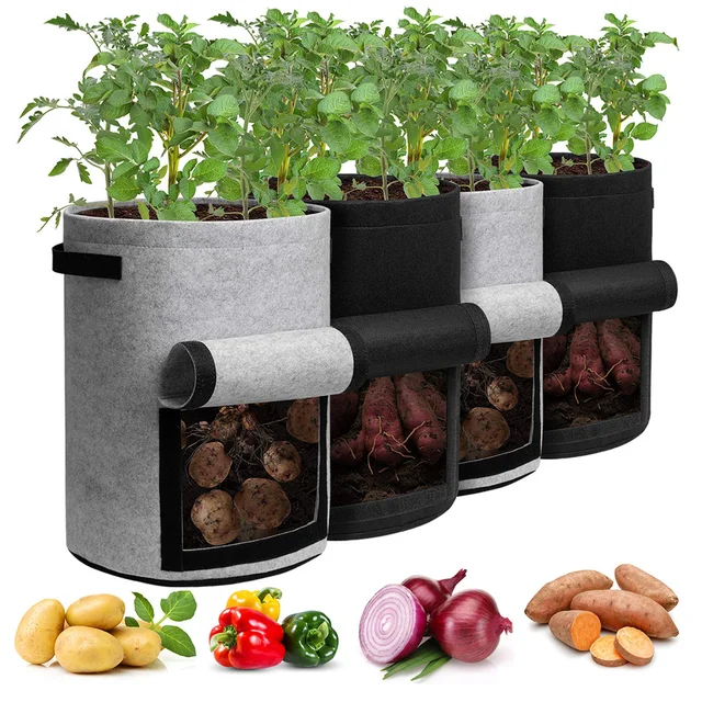 5/7/10 Gallon Fabric Plant Pots Growing Bags 1