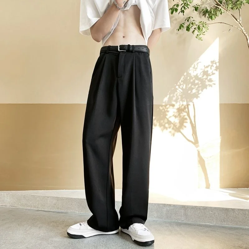 

2022 Men's High-quality Loose Casual Pants Black Color Formal Suit Pants Business Fashion Trend Trousers Big Size M-5XL