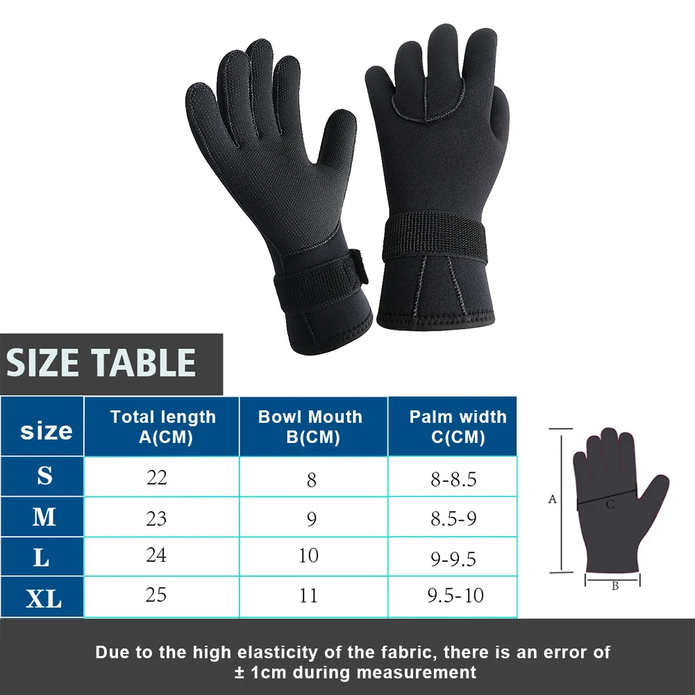 3mm Wetsuit Gloves Anti-Slip Surfing Gloves Thermal Neoprene for Scuba Diving Snorkeling Kayaking Men Women