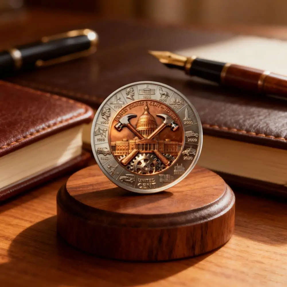 4cm Final Cent Memorial Coin (1909-2025) Last Tribute Token Historical Commemorative Coin Vintage-Style Keepsake For Collectors