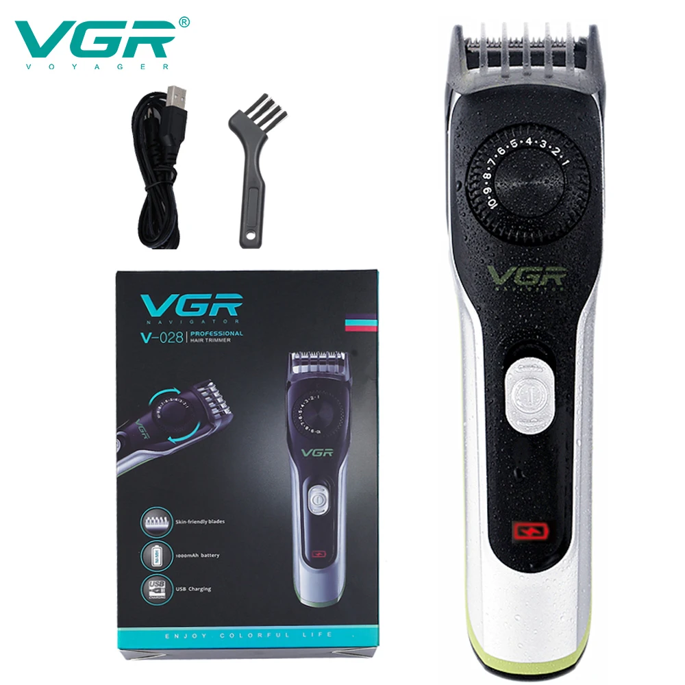 

VGR Cordless 1-10mm Adjustable Beard Hair Trimmer Stubble Hair Clipper For Men Grooming Electric Haircut Machine Rechargeable