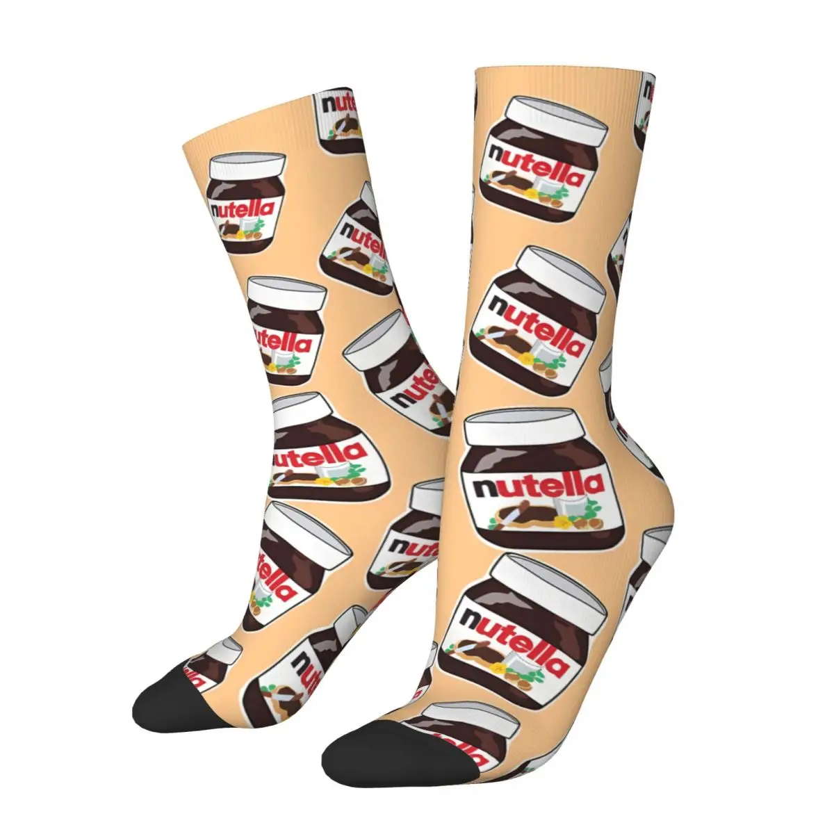 Yellow Foods Cartoon Nutella Socks Uomo Uomo Donna Calze Invernali Poliestere