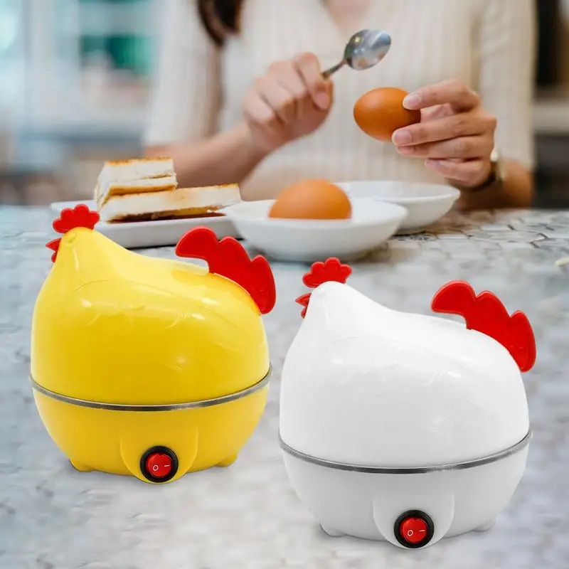 

Home Chicken Shaped 7-Egg Capacity Egg Boiler Cooker Kitchen Cooking Appliance For Soft Hard Boiled Eggs