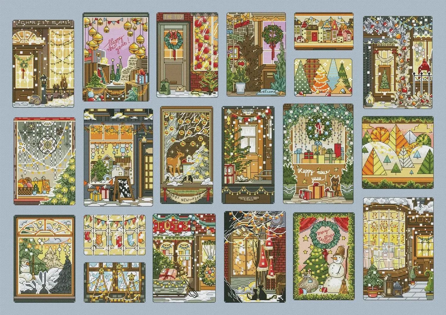 

72-52 Christmas Atlas Cross Stitch Kit Craft Painting For Home Homefun