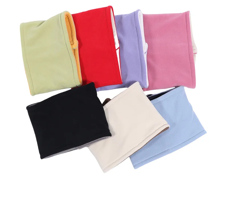 Winter Paar doppelseitige Polar Fleece Hals Gamasche Luxus Marke Dicken Ring Schalldämpfer für Frauen Warme Kaschmir Hals Abdeckung schal – Detail 15
