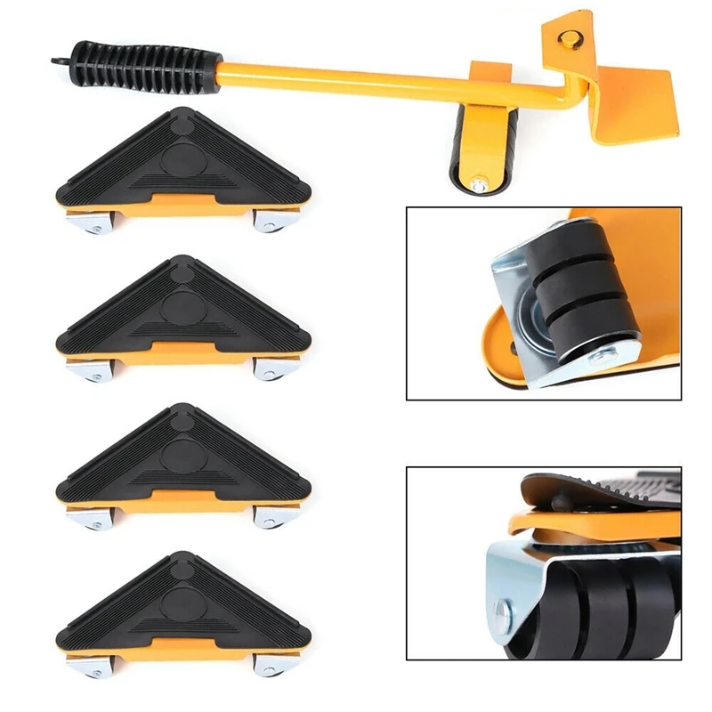 Furniture Lifter Profession Heavy Furniture Roller Move Tool Set Wheel Bar Mover Slider Transporter Kit Max Up For 300Kg 3