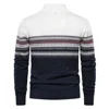 New Autumn And Winter Trendy Stand-up Collar Mens Sweater Quarter Zipper Knitted High-Quality And Versatile Mens Clothing 2