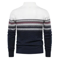 New Autumn And Winter Trendy Stand-up Collar Mens Sweater Quarter Zipper Knitted High-Quality And Versatile Mens Clothing 2