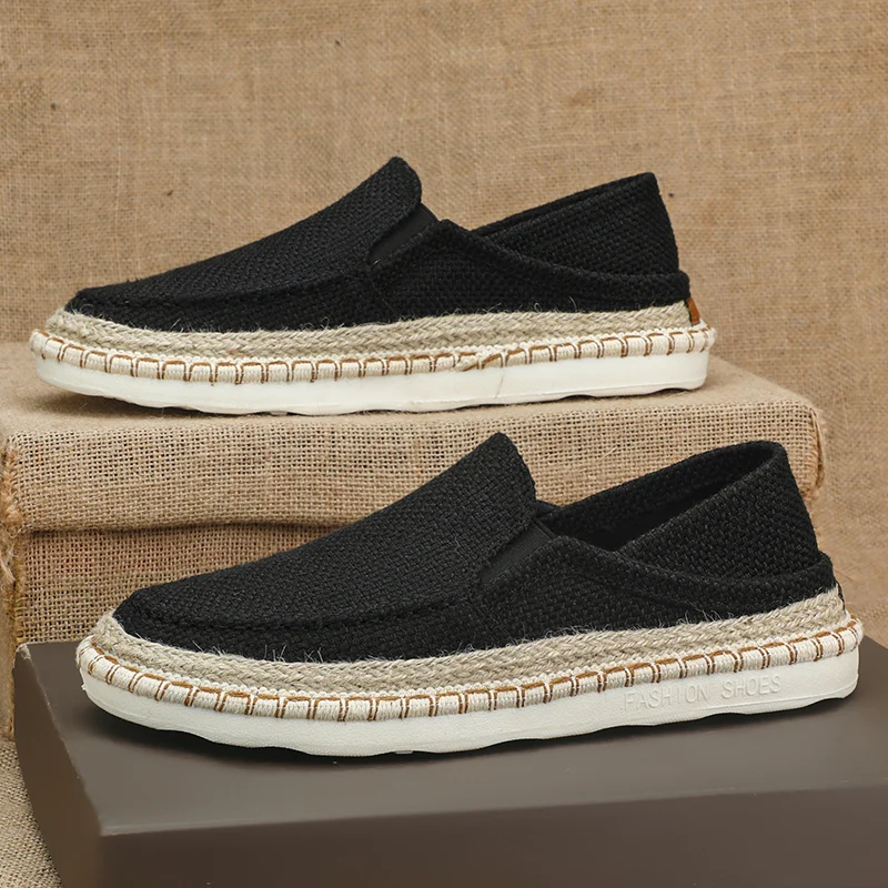 Fashion Breathable Slip-on Cloth Shoes Men Loafers Summer Slippers Lazy Shoes Size 39-44 6