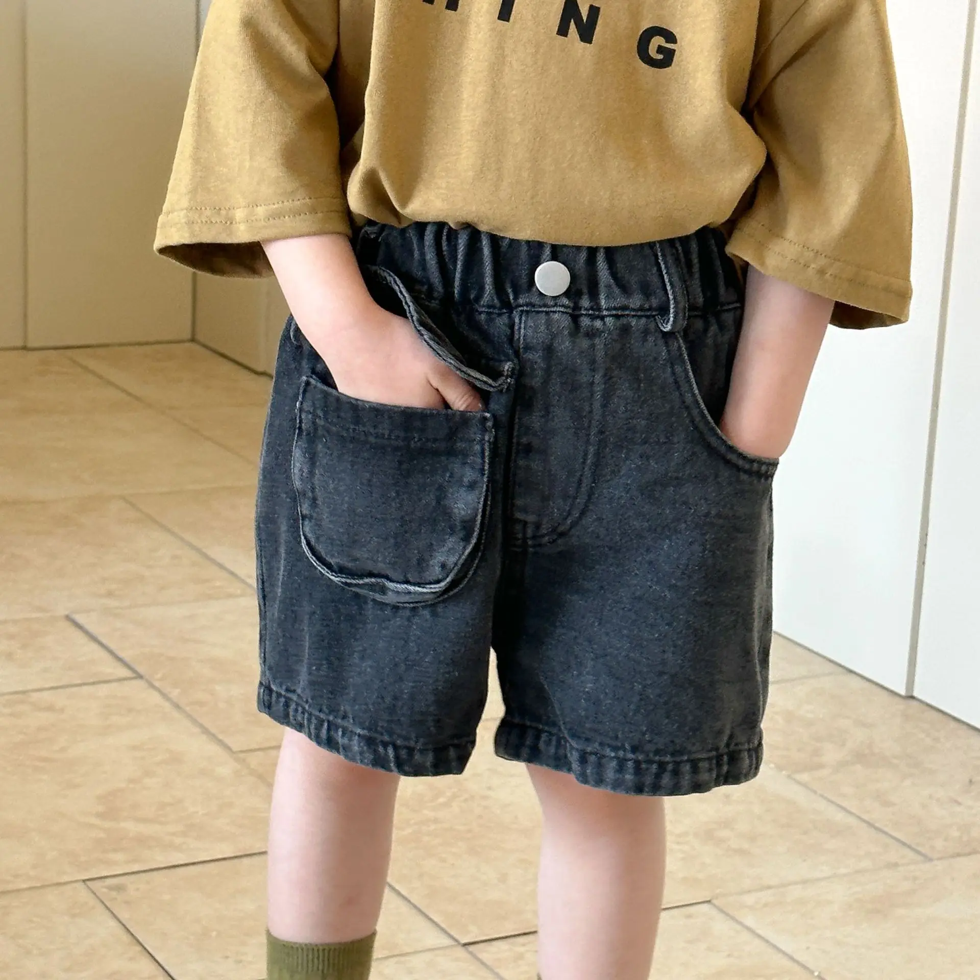 5091 Children's Denim Shorts Summer New Boys' Summer Clothes Baby Loose Casual Pants
