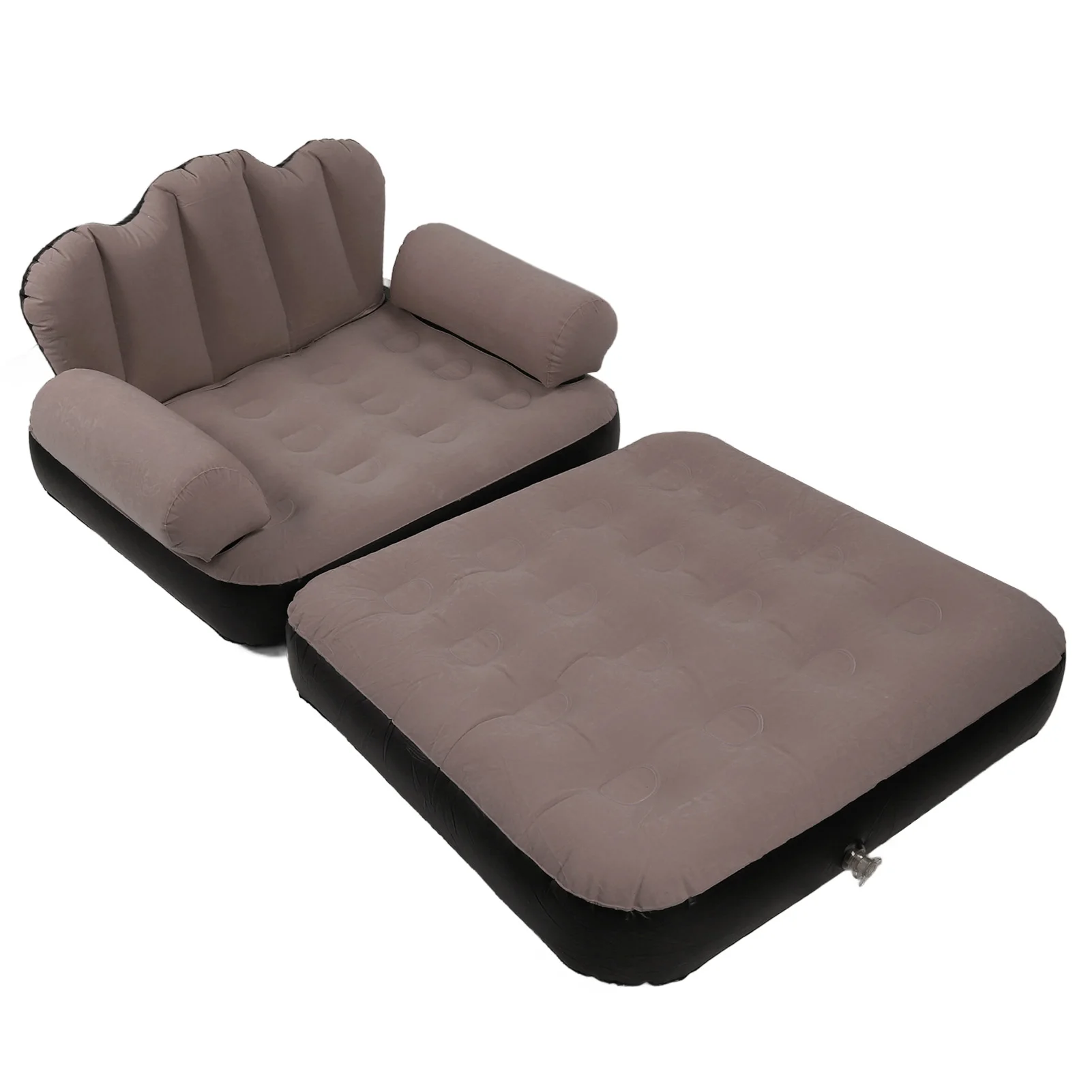 Inflatable Sofa Bed Inflatable Sofa Couch Portable Multifunction Dual Purpose PVC Flocking with Repair Kit for Outdoor