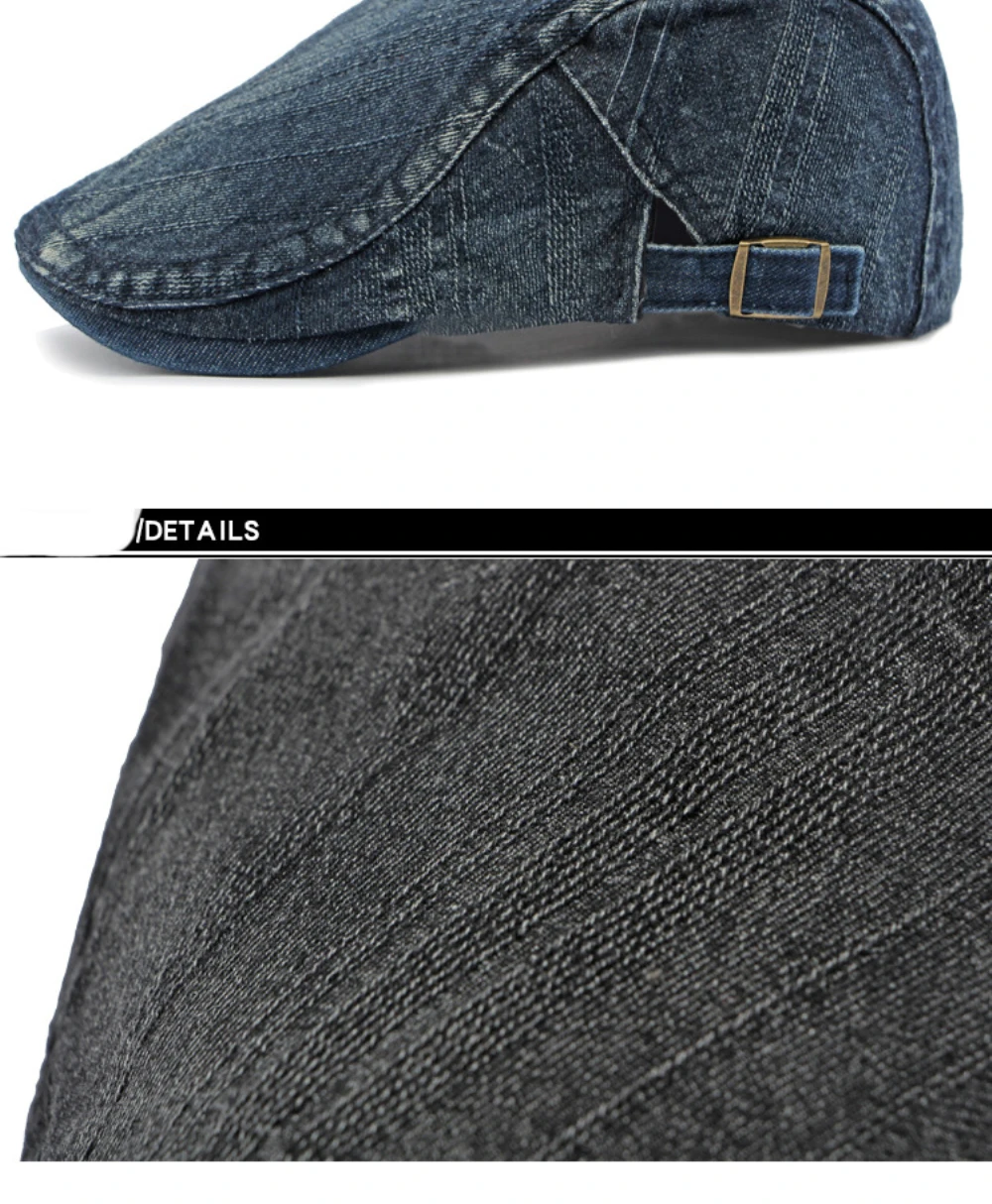 Hot Sale HT4337 Berets New Fashion Spring Summer Autumn Cs for Men Women Washed Cotton Denim Hat Male Female Adjustable Beret_mkmklike.com