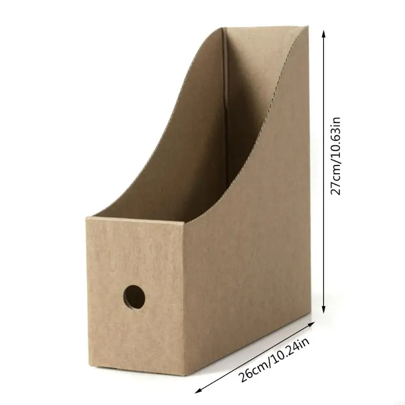 12pb 잡지 파일 홀더, 골판지 잡지 저장 상자 크래프트 종이 파일 폴더