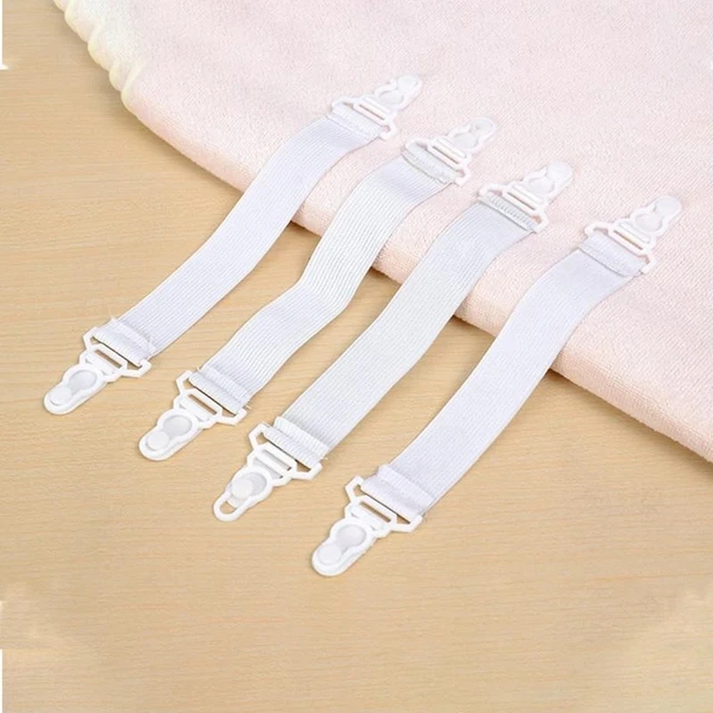 4Pcs Ágynemű Rögzítőelemek Kipevékek Állítható Rugalmas Harisnyatartók Megfogó Tartó Hevedereklemez -Klip Ágylapok Matrac Burkolatok - Image 6