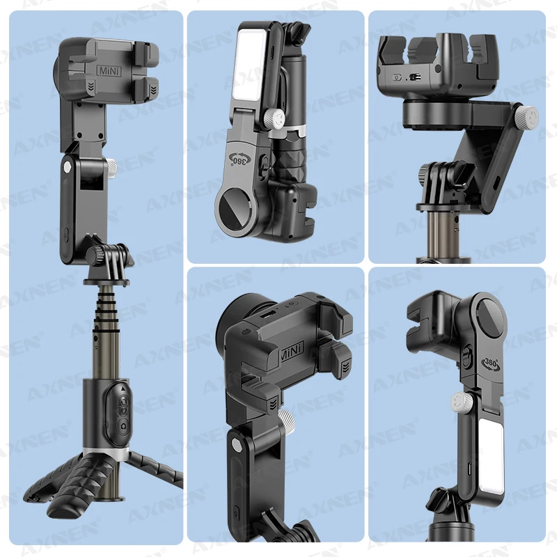 Stabilisateur Gimbal QMINI avec Lumière d'Appoint - Lot de 2